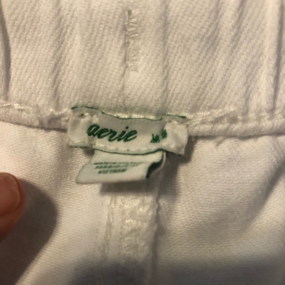 Aerie Fringe Shorts White Drawstring Waist M Casual Beach Backyard Barbecue - Picture 4 of 4